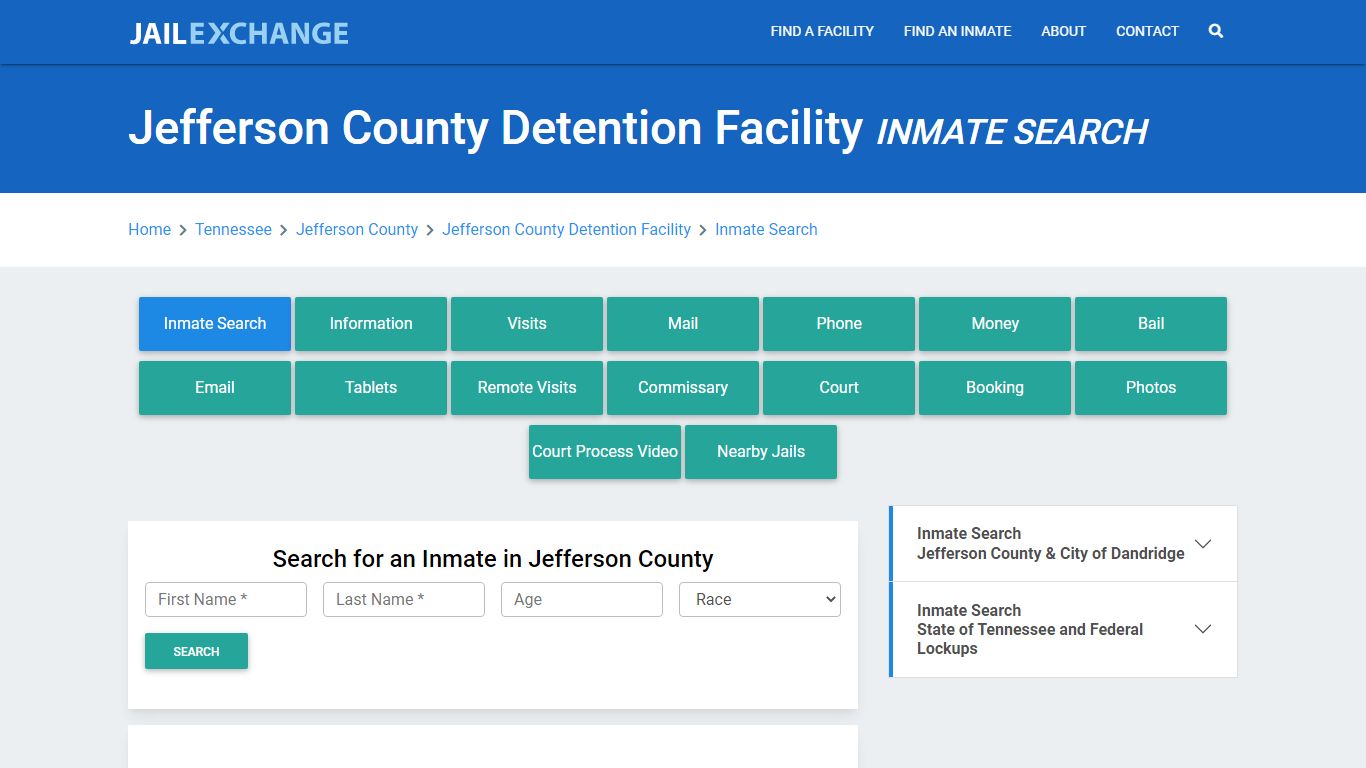 Jefferson County Detention Facility Inmate Search - Jail Exchange